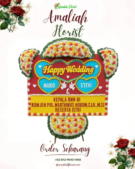 Papan Bunga Pernikahan Sungai Lilin